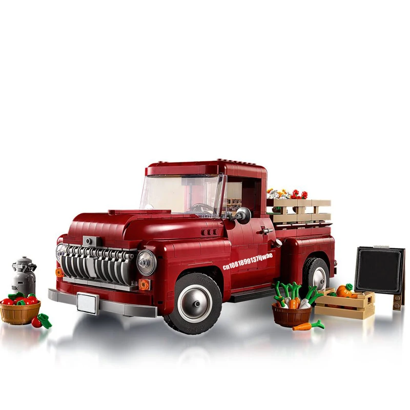 NEW 1678PCS City Hot Selling Moc Retro Pickup Truck model DIY creative ideas Child Toy birthday Gift building Blocks MOC-10290