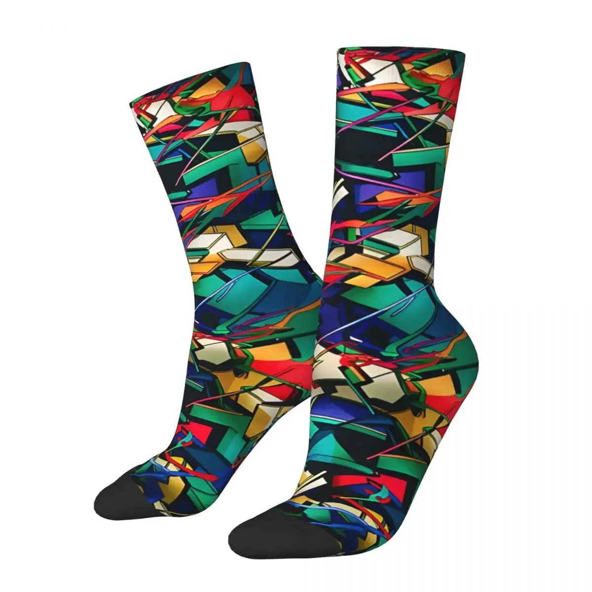 Retro Bohemian Culture Cases Men's compression Socks Unisex Street Style Seamless Printed Novelty Crew Sock