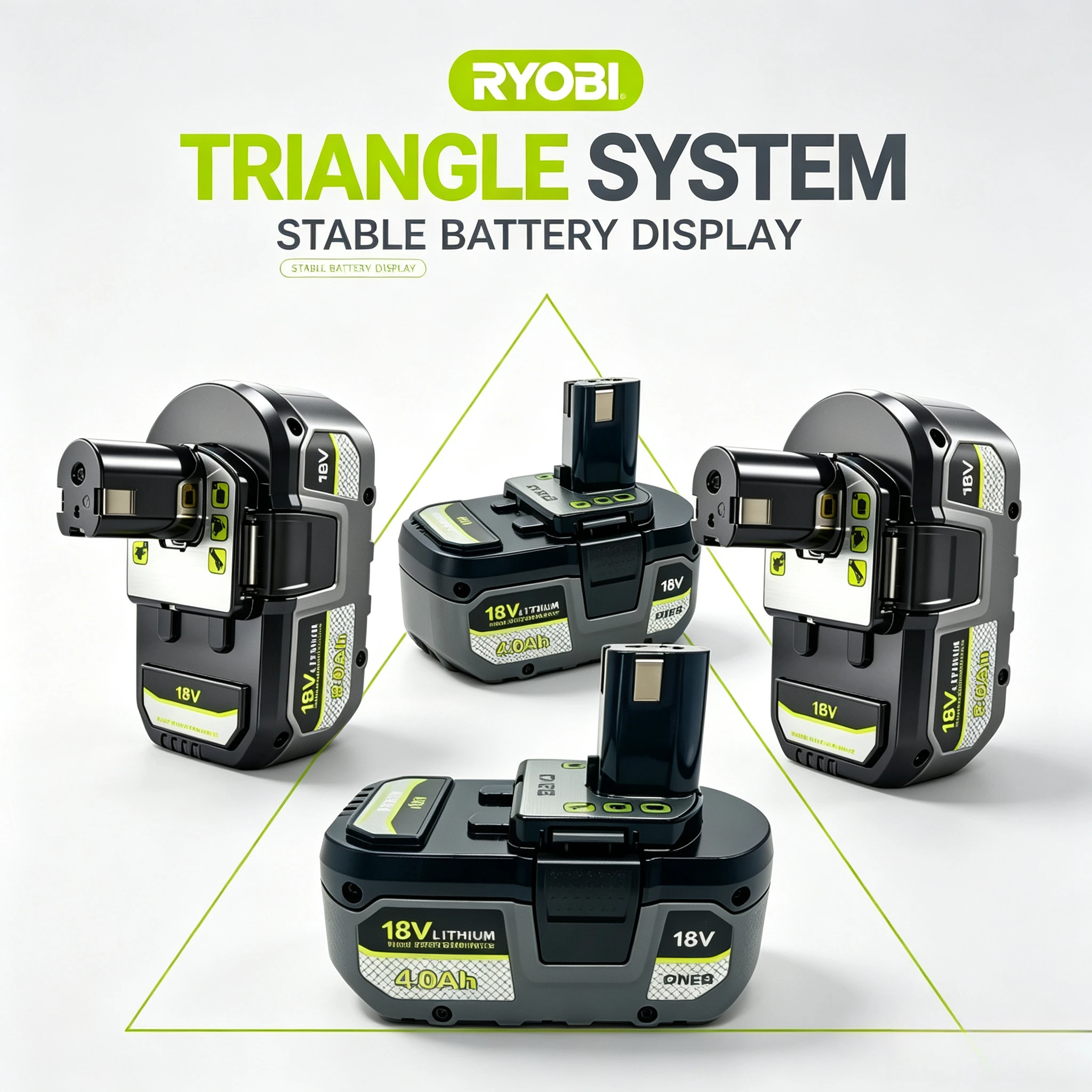 RYOBI 18V 6.0Ah Lithium battery,Consistent Power Output Battery Fit Bolt Cutter Stud Finder For Building Inspection & Cutting