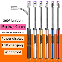 Hose Electric Arc Ignition Gun Windproof Candle Kitchen Type-C USB Charging Gas Stove 360° Using Pulse Plasma Flameless Lighter