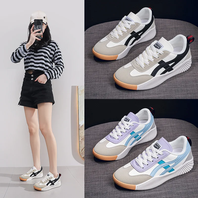 2024 summer new all-match flat small white shoes female breathable casual student board shoes female sports running shoes