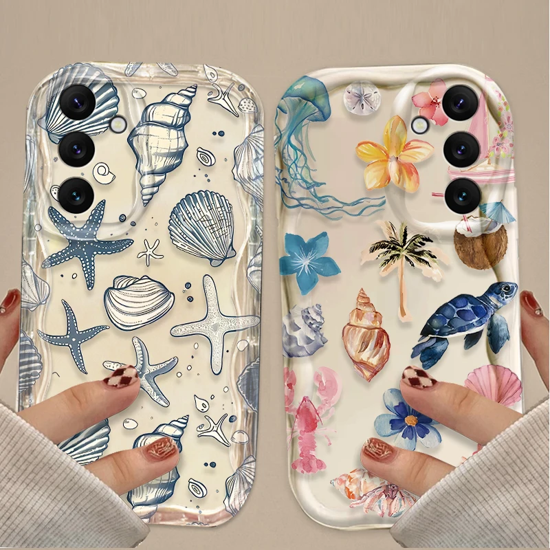 Clear Case For Samsung Galaxy A53 A24 A54 A34 A33 A05 A05S A23 A13 A52 A52S A32 A22 A71 A51 A31 A50 Colorful Marine Organism TPU - náhled 2