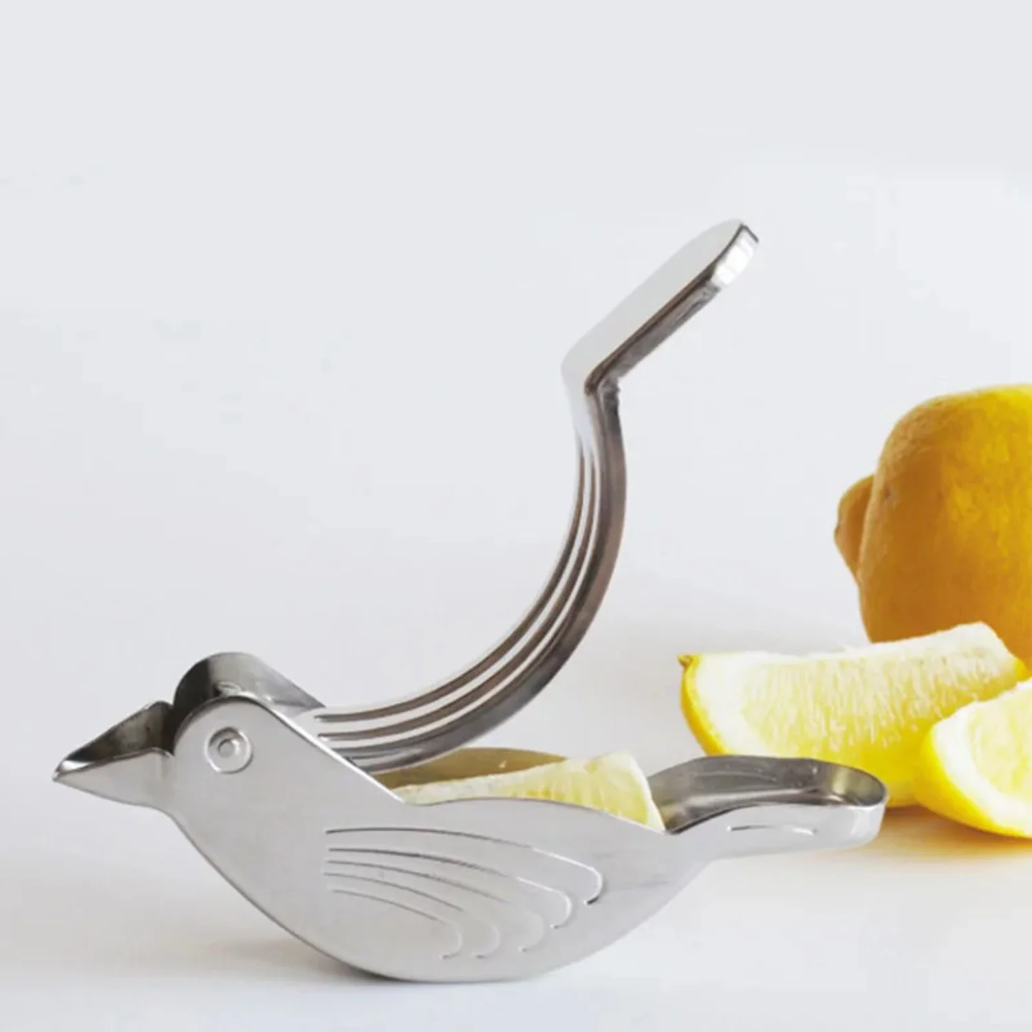 Bird Lemon Wedge Squeezer Anti Corrosion Hand Press Orange Juicer Handheld Portable Metal Citrus Juicer Stainless Steel