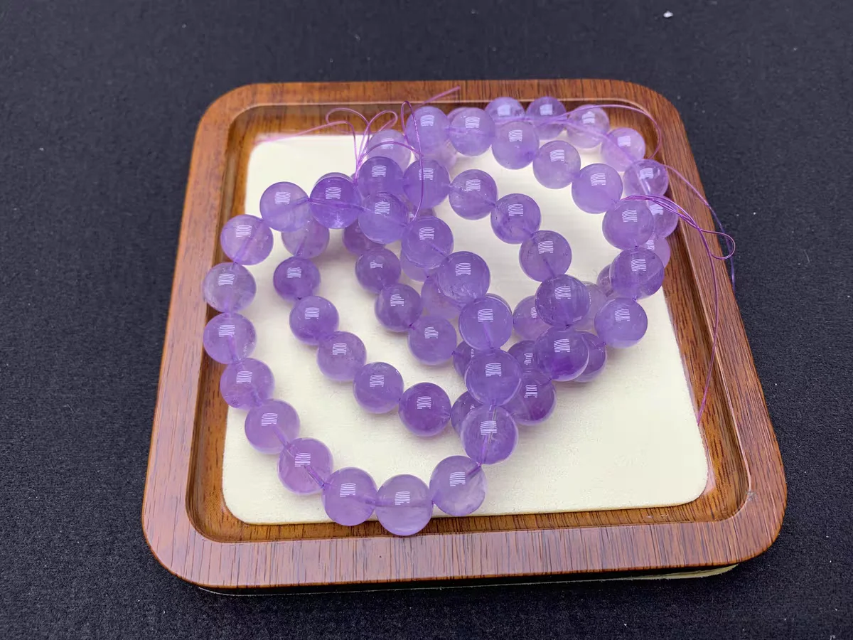 Natural Lavender Purple Amethy - Gemstone Bracelet Healing recension och pris