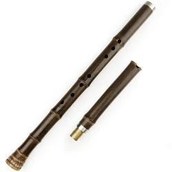 Purple Bamboo Flaut Deep Brown Traditional Vertical Woodwind Musical Instrument Nanxiao Flute
