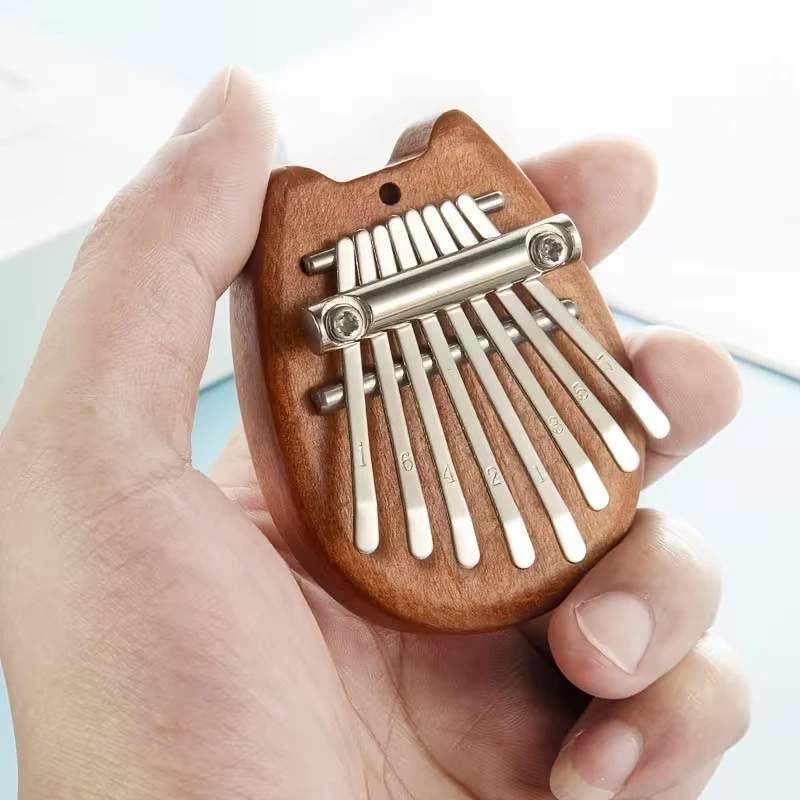 8-Key Mini Kalimba (Thumb Piano) –Portable Instrument for Beginners;Exquisite Design,Doubles as a Musical Accessory/Pendant Gift - view 4