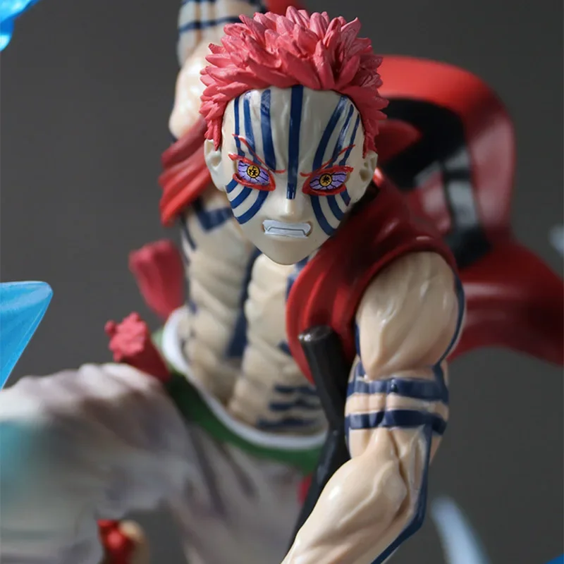 Anime Vechten Akaza Hakuji Figuur Decoratie GK Twaalf Kizuki Demon Slayer Akaza Action Figure Model PVC Collectible Ornament Speelgoed
