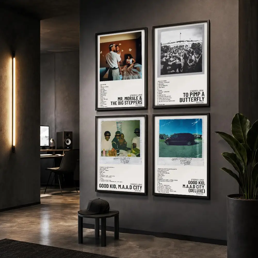 K-Kendrick Lamar Rapper Album Poster HD Home Wall Stickers House Hallway Living Room Bedroom Bar Office Decor Art Prints