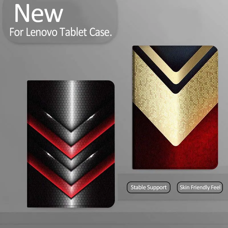 

Cool Black Red Chevron For Xiaoxin Lenovo Tab Pad K11 K10 M10 P11 3rd Plus Pro Legion Y700 Y900 Gen4 2 Tablet Case Gift