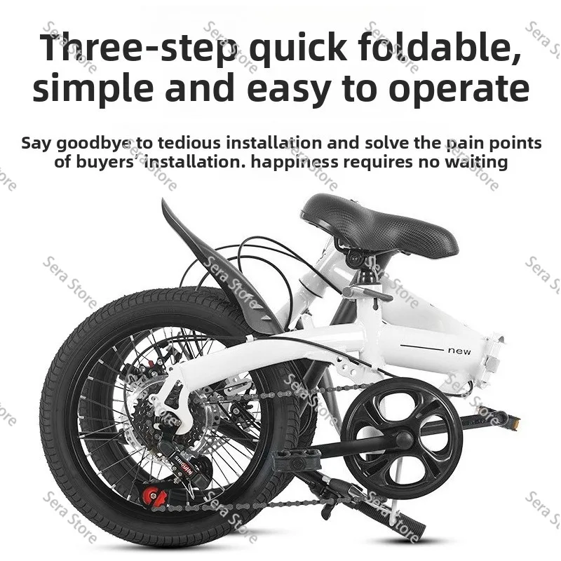 Folding variable speed bicycle disc brake installation-free mini BMX 16-inch universal folding car
