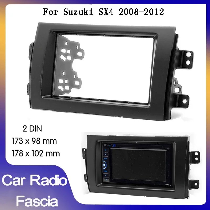 2Din Car multimedia player Frame For SUZUKI SX4 s cross 2006-2013  Auto Stereo Panel Mount Bezel Faceplate Frame Kit