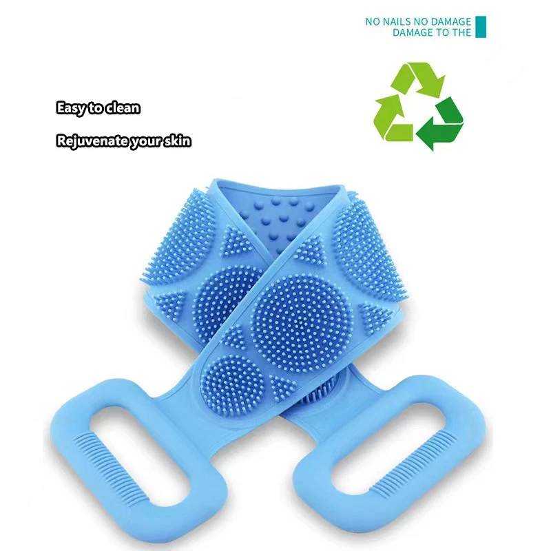 Body Sponge Silicone Brushes Bath Towels Scrubber Rubbing Back Peeling Massage Shower Belt Extended Skin Clean Brushes