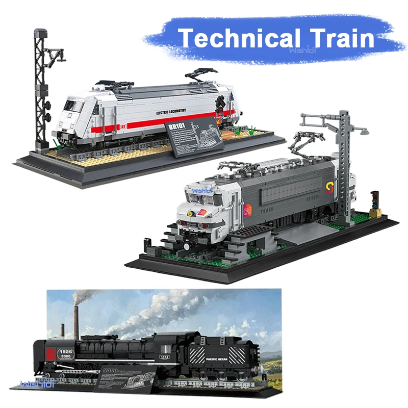 

Технический городской поезд, высокотехнологичные железнодорожные пути, строительные блоки, MOC, метро, автомобиль, сборные кирпичи, игрушки, подарки для детей и взрослых