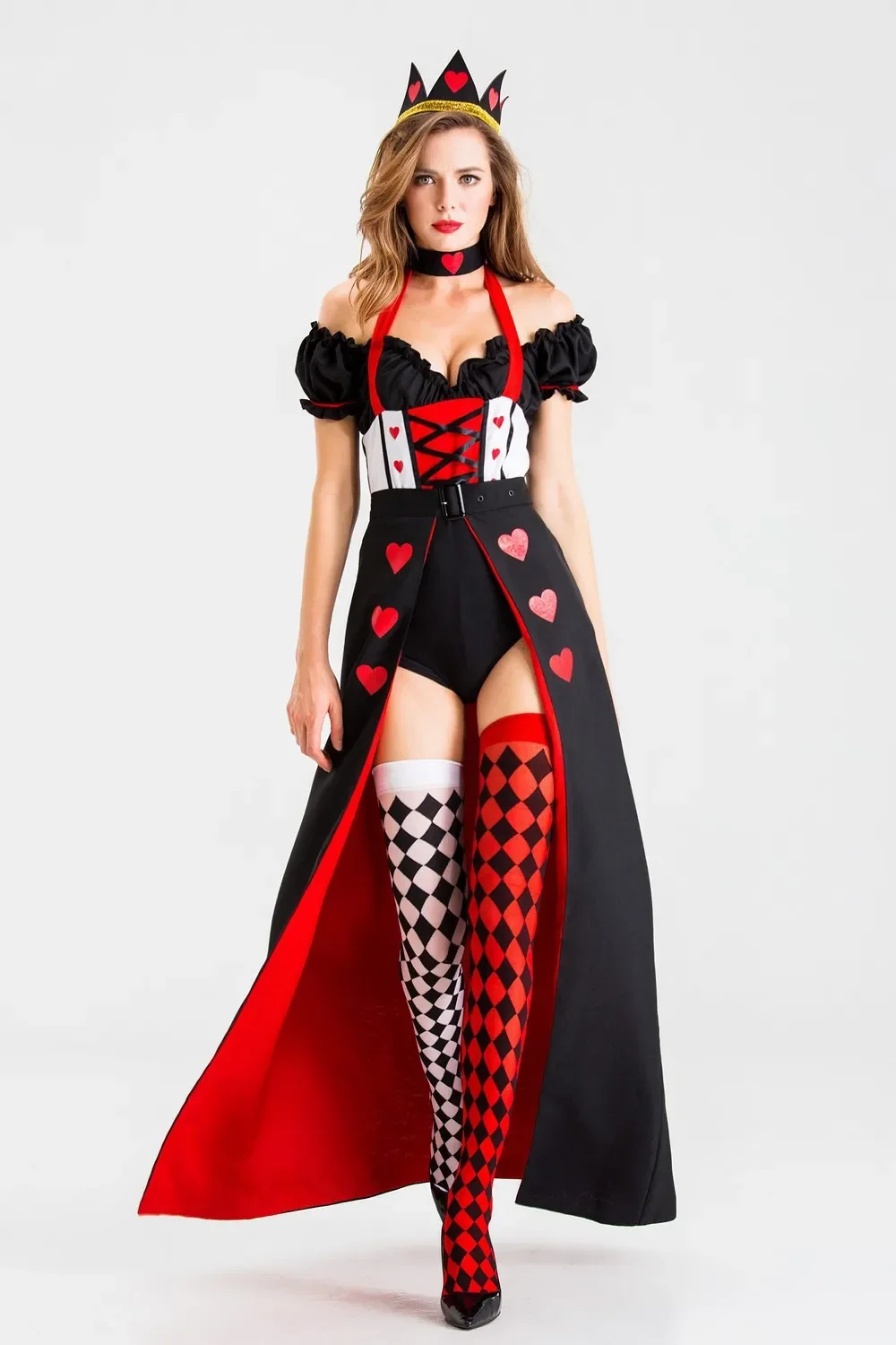 Costume de Luxe de la Reine Rouge pour Femme, Déguisement d'Halloween, Carnaval, ix