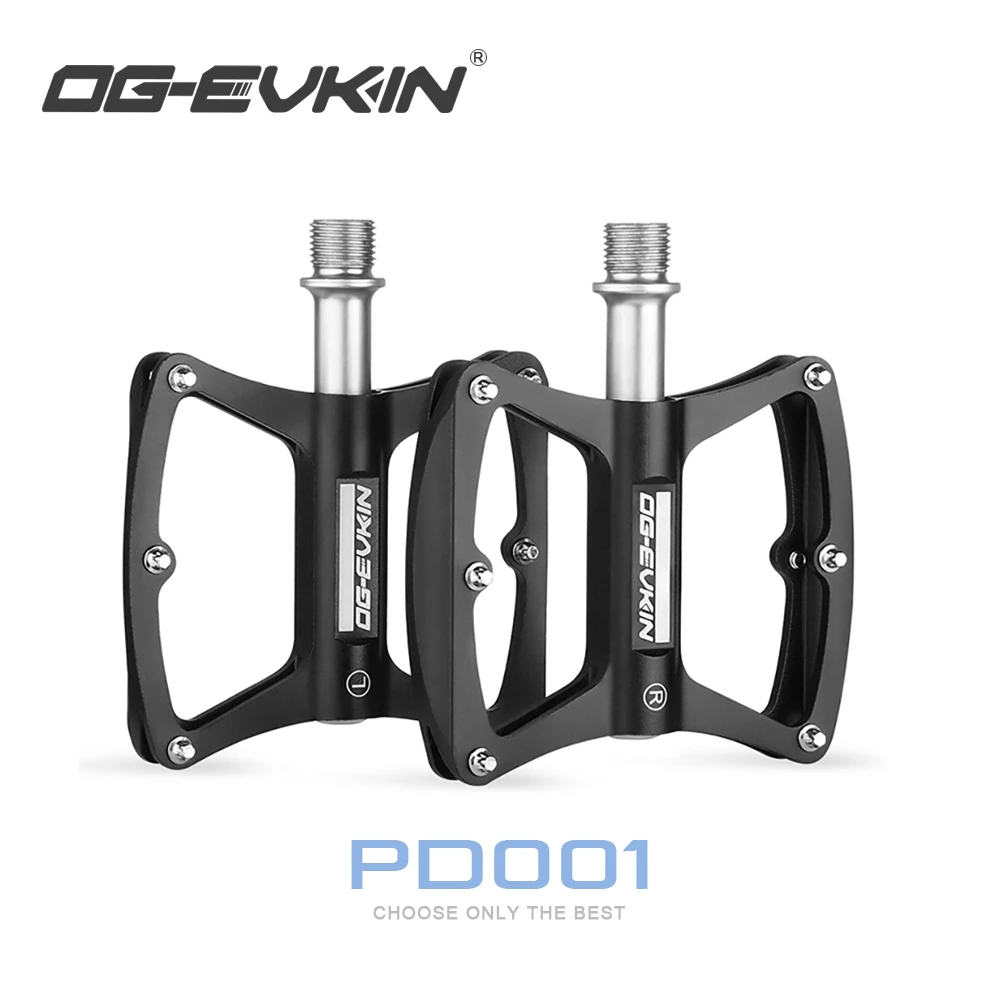 OG-EVKIN PD-001 Bicycle Pedals 3-Sealed Bearing Aluminum Alloy Anti-Slip Ultralight Black Road Mountain Bike Bicycle Parts