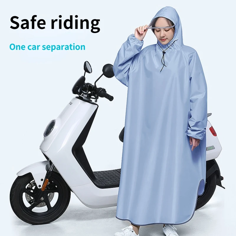 Oxford Sleeved Poncho Long One-piece Single Fashion Raincoat Electric Car Battery Car Motorcycle Raincoat