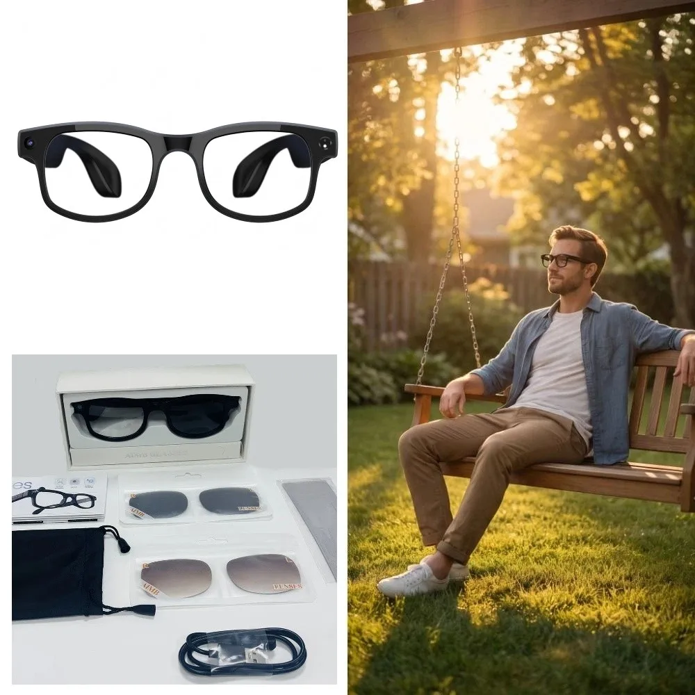 2 in 1 AI Smart Glasses HD Pho - Smart Glasses Lens 评论和价格