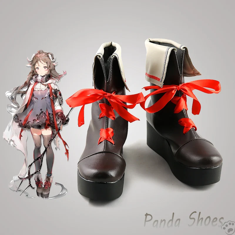 

Eyjafjalla Game Arknights Cosplay Shoes Anime Cos Comic Cosplay Costume Prop Shoes for Con Halloween Party