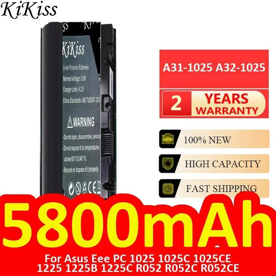

Laptop Battery A31-1025 A32-1025 5800Mah For Asus Eee PC 1025 1025C 1025CE 1225 1225B 1225C R052 R052C R052CE