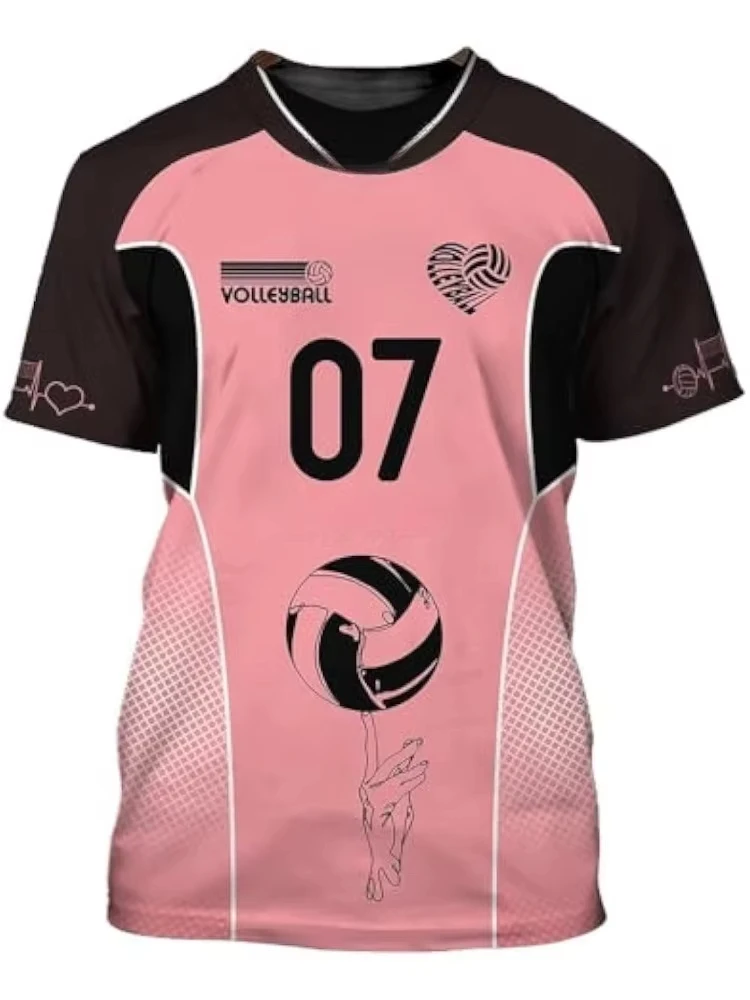 

New Breathable Quick Drying Men's T-shirt Casual Athletes New Volleyball Uniforms Personalized 3D Printed Man Short Sleeve Tops
