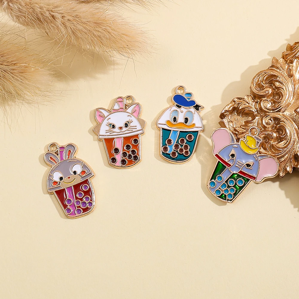 

10 шт. мультяшных подвесок в виде молочного чая для самостоятельного изготовления серег, ожерелий, браслетов, товары для рукоделия ﻿