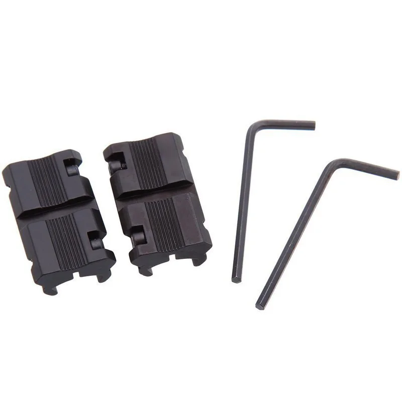 

DIZETION 2 Pack Scope Adapter Mount Base 11mm Dovetail to 20mm Weaver Picatinny Rail Mount Converter 9.5mm - 10mm Dovetail