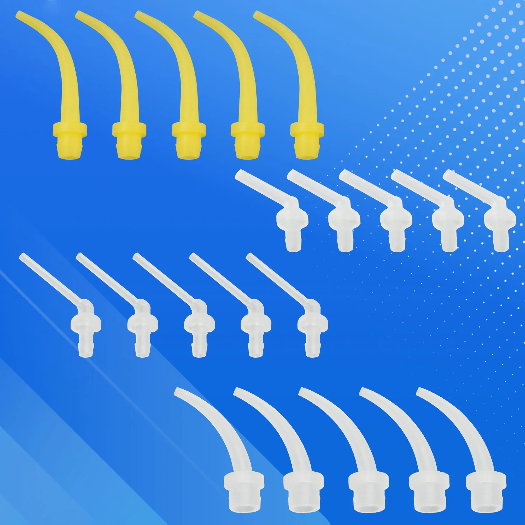 100pcs/lot Dental Materials Intraoral Impression Mixing Tips Intraotal Syringe Transparent Mixer Head Dentist Products