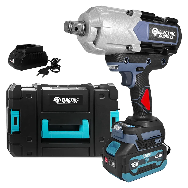 

For 18V Battery Industrial Electric Impact Wrench Screwdriver Electric Goddess 2800NM High Torque for DIY Brushless