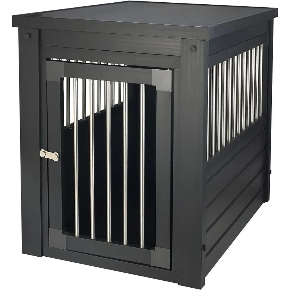 

dog cage ecoFLEX Pet Crate/End Table, dog house Small, Espresso 23.8"L x 18.2"W x 22.2"H