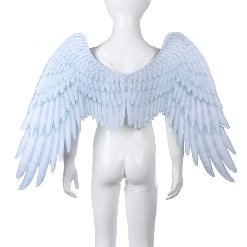 

Halloween Ball Role Props Children's Black and White Angel Wings Angel Playsuit