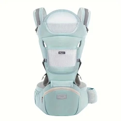 Ergonomic Baby Carrier with Storage Bag - Kangaroo Shoulder Sling for Infants and Toddlers, Hip Seat for 3-36 Months Children