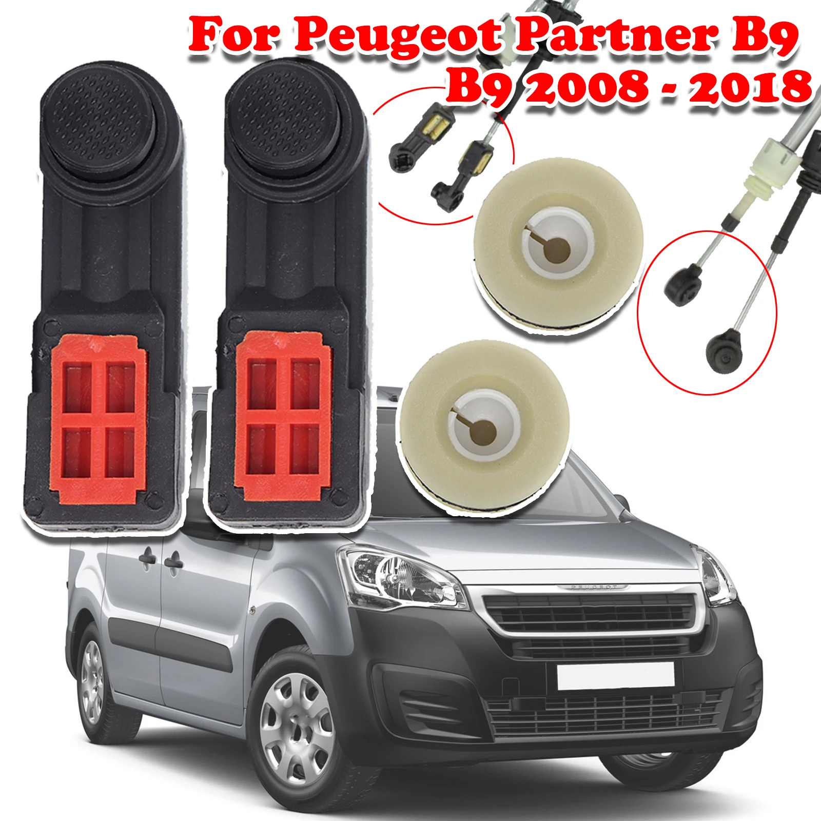 

For Peugeot Partner B9 Manual Gear Shift Cable Collet Bushing Shifting Fix Selector Lever Linkage End Pivot 2008 2009 2010- 2018