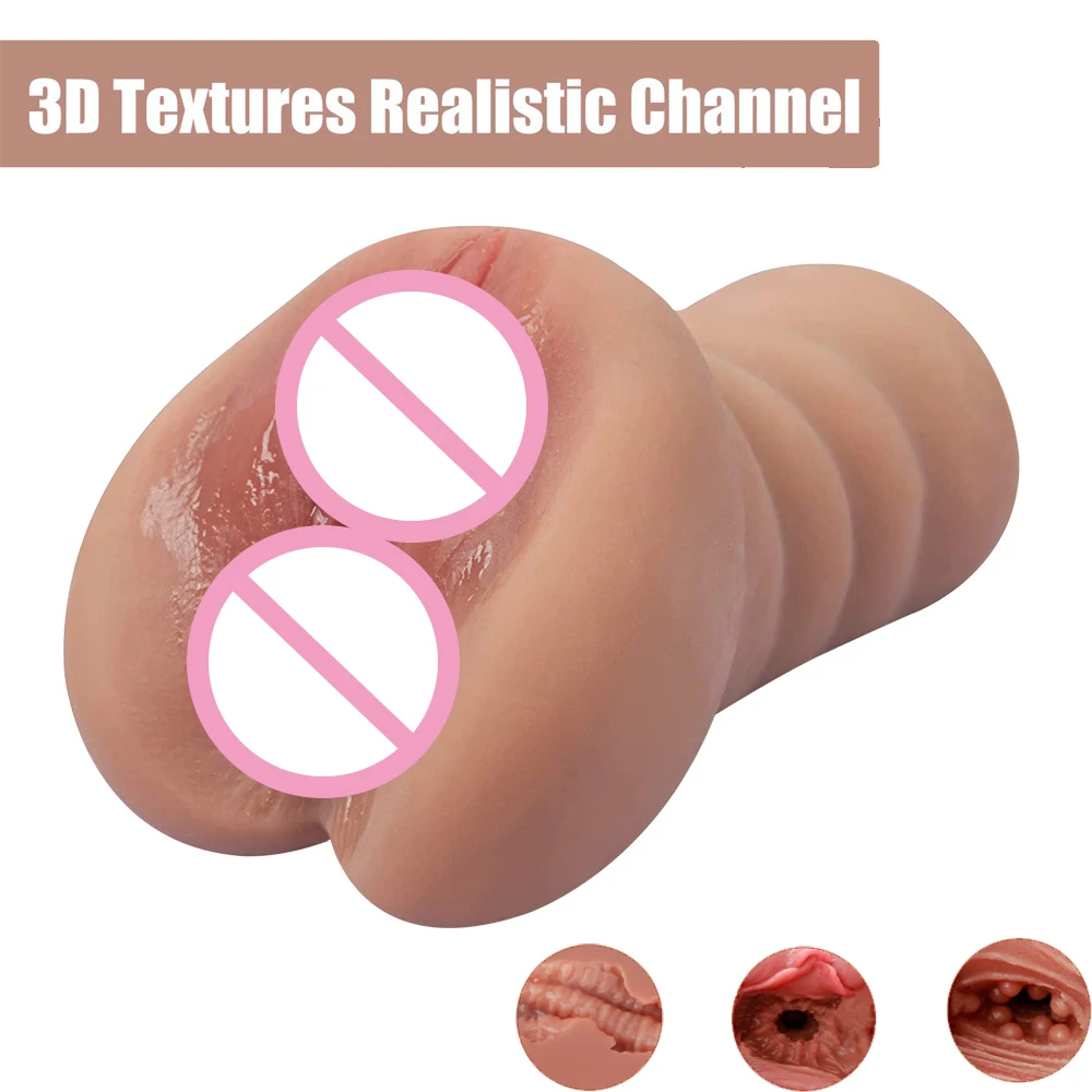 1pcs Male Masturbator 2 In 1 Realistic Vagina Sex Toys For Men Pocket Pussy Blowjob Masturbation Cup Adults Sex Tool for Men