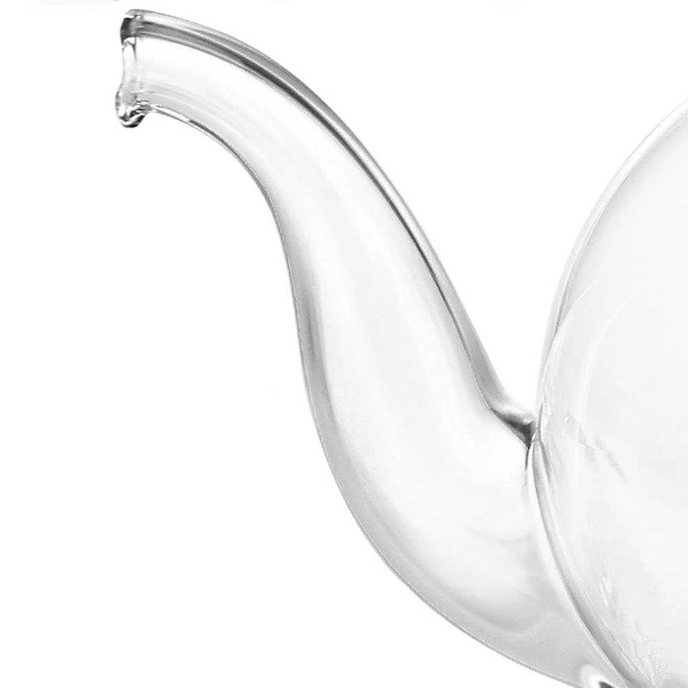 

1Pcs Heat Resistant Glass Teapot 1200ml Household Tea Pot Transparent Lid Air Vent Anti Slip Handle Office Outdoor Tea Maker