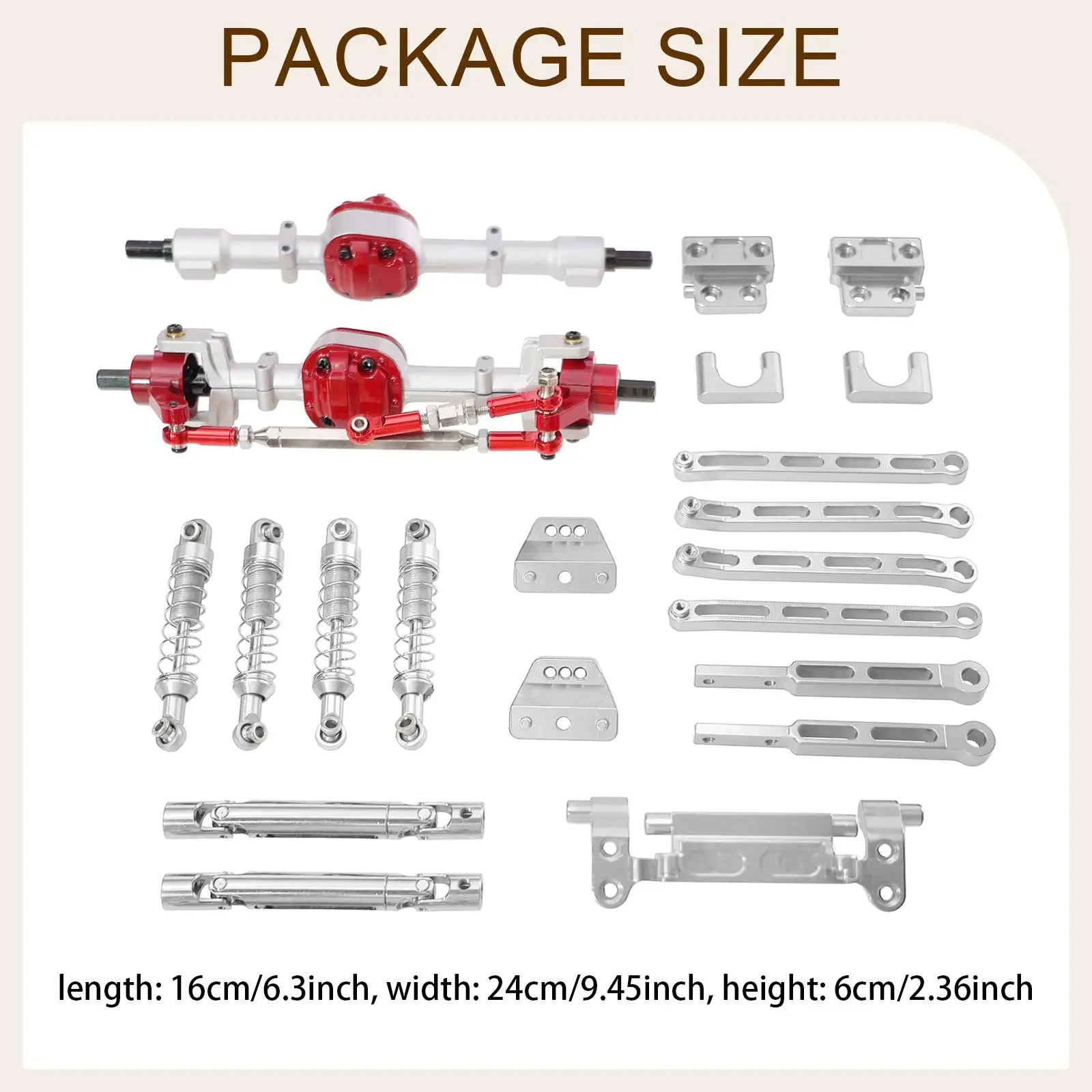 Acessório de carro rc, haste de tração, peças de reposição, atualização de metal modificado, amortecedores dianteiros e traseiros para escala 1/12, faça você mesmo modificado