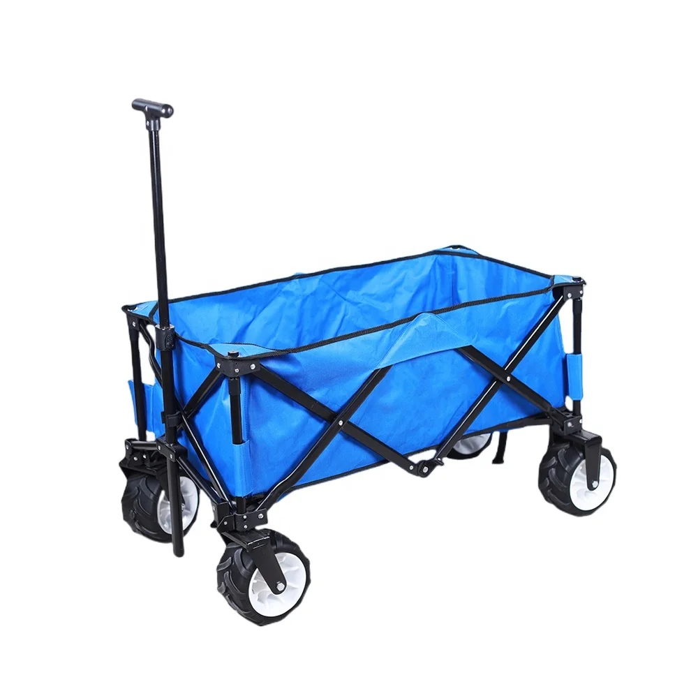 Outdoor Camping Hiking Folding Beach Fishing Shopping Wagon Trolley Cart 80kgs Capacity High Quality Stainless Storage Platform