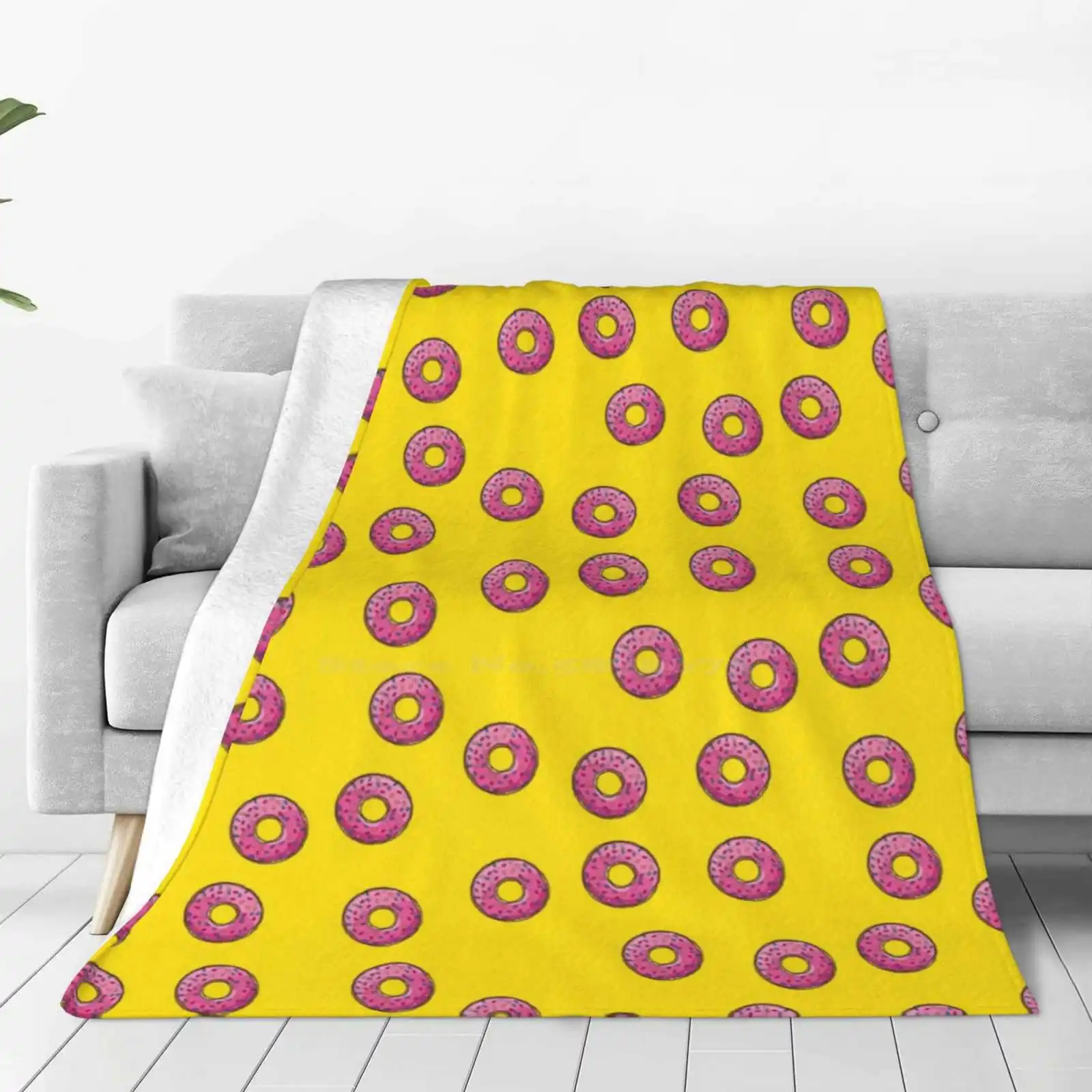 Delicious Donuts Blanket Soft Warm Travel Portable Blanket Donuts Foods The Cartoon