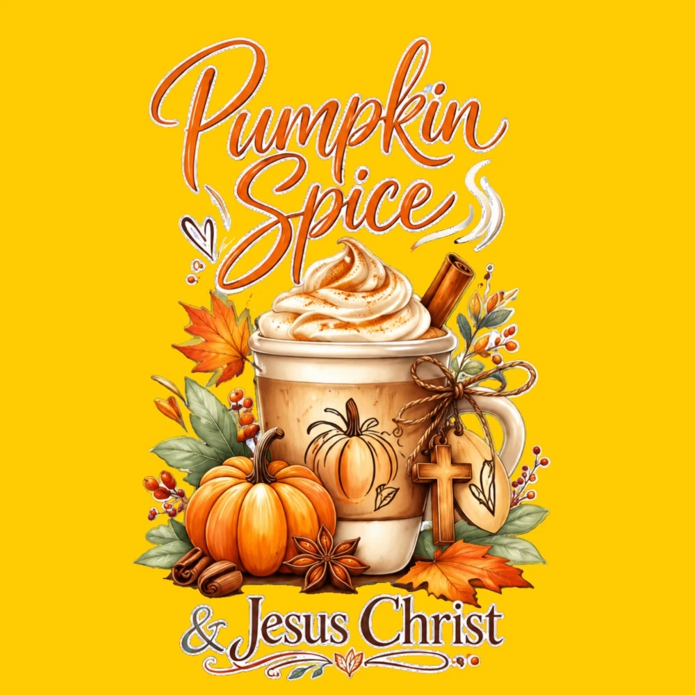 Car Stickers And Decals, Vinyl Decals, Pumpkin Spice And Love Christ, Automotive Decals, Funny Bumper Stickers(1pc)