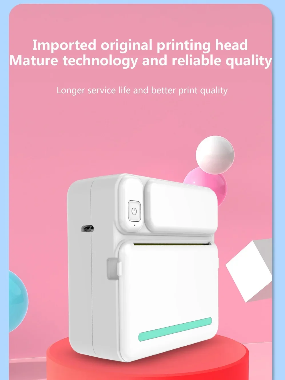 طابعات صور متنقلة صغيرة لاسلكية تعمل بالبلوتوث تعمل بنظام Android iOS، طابعات طباعة أسئلة خاطئة للطلاب، طابعات محمولة بدون حبر #2