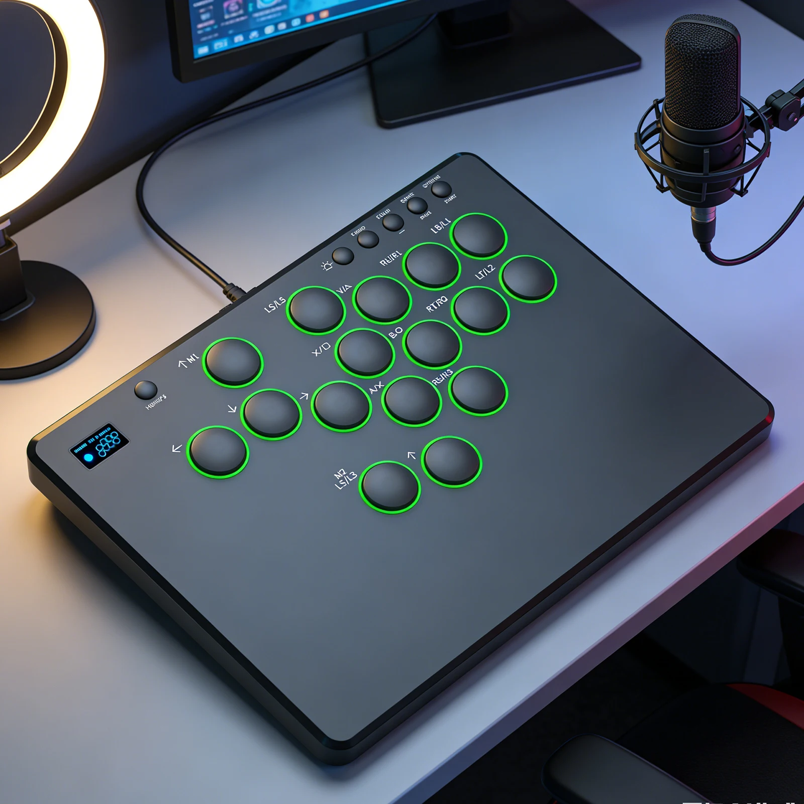 16-key-hitbox-leverless-controller-stickless-arcade-stick-for-pc-playstation-3-4-for-steam-game-rgb-hitbox-fighting-controller