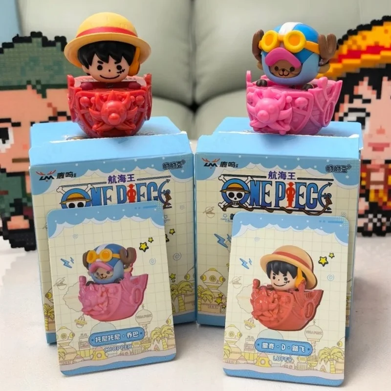 Genuino en Stock Luming World One Piece Rocking Music Serie YoYo Bean Caja Sorpresa Figura de Anime Modelo Coleccionable Adorno Juguete Regalo