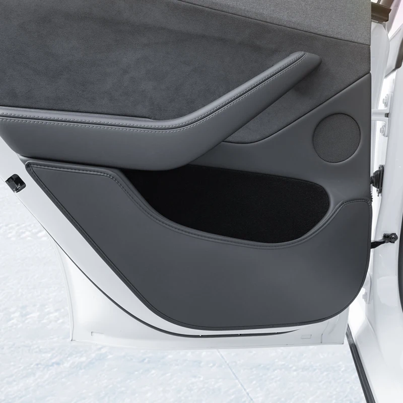 For Tesla Model Y Juniper/Model 3 Highland/Model YL Door Kick Pad, Front and Rear Door Panel Protection Pad, 4-Piece Set