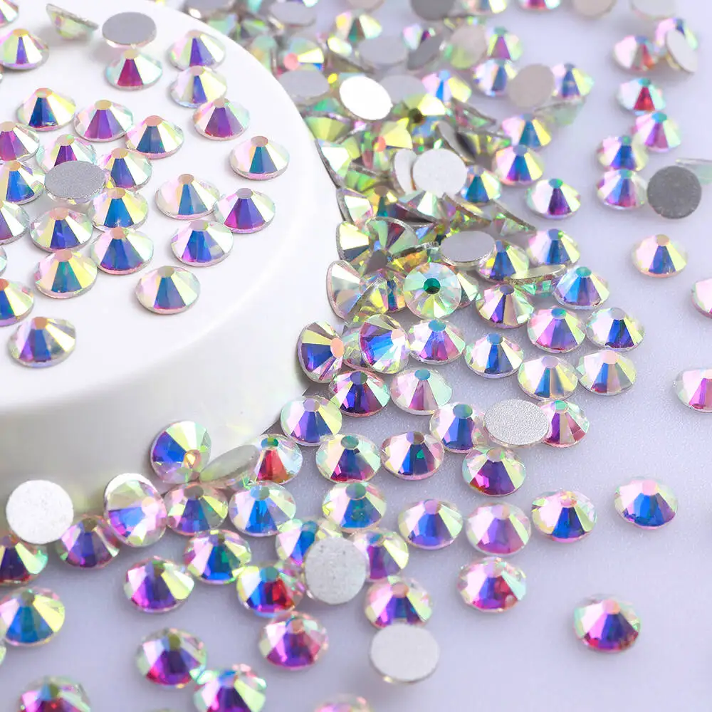 

SS3-SS60 Crystal AB Non Hotfix Rhinestones Flatback Crystals Stones Nail Gems Glue on Diamond Strass DIY Decoration Accessories