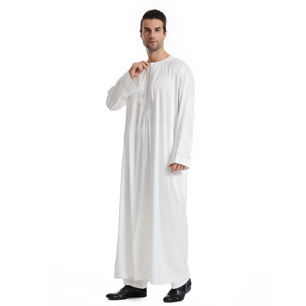 Middle East Men Jubba Thobe Saudi Arabic Robe Muslim Islamic Clothing Traditional Costumes Ramadan Abayas Abaya Maxi Dress