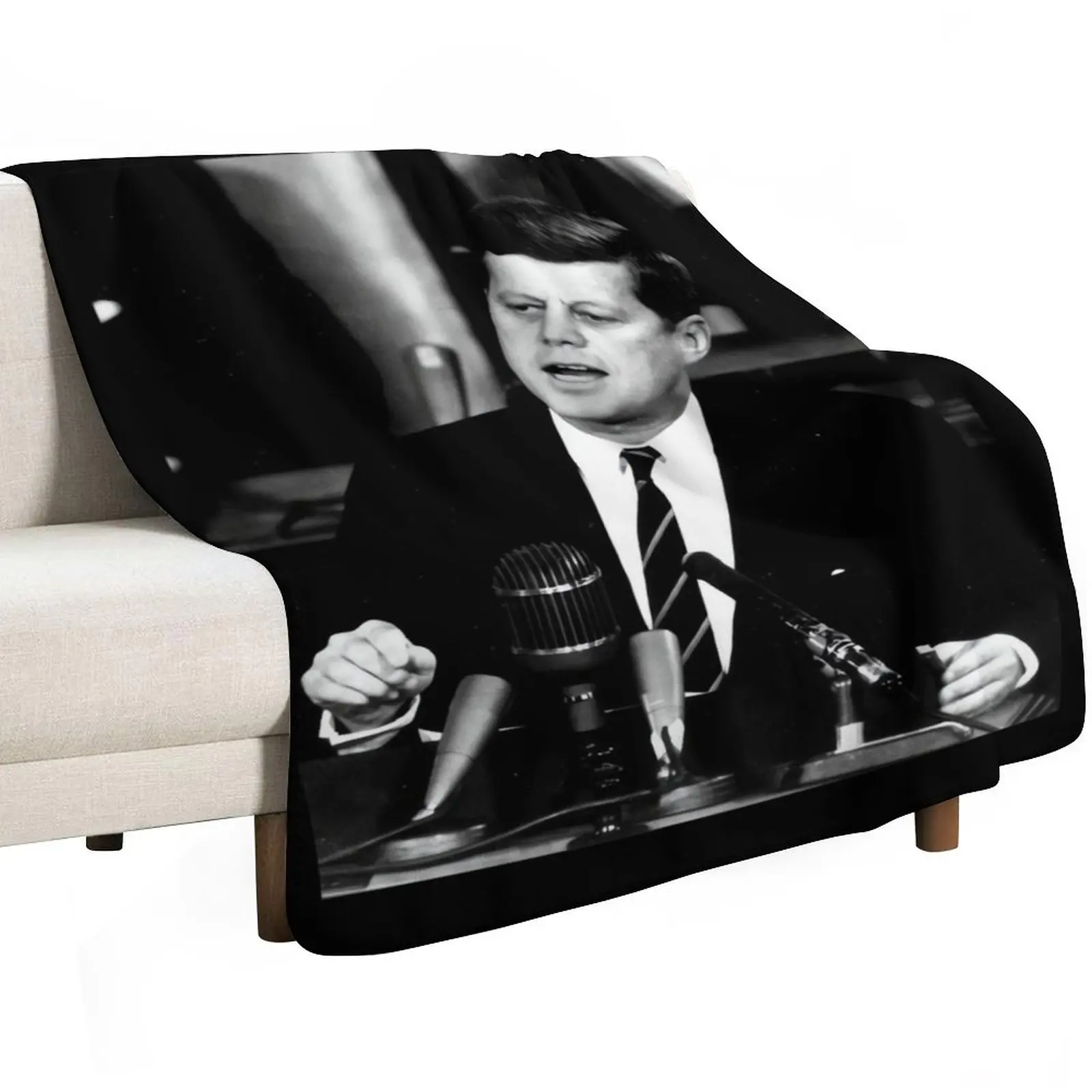 John F Kennedy USA President Throw Blanket warm for winter For Sofa Thin Winter beds Summer Travel Extra Large Throw Blankets