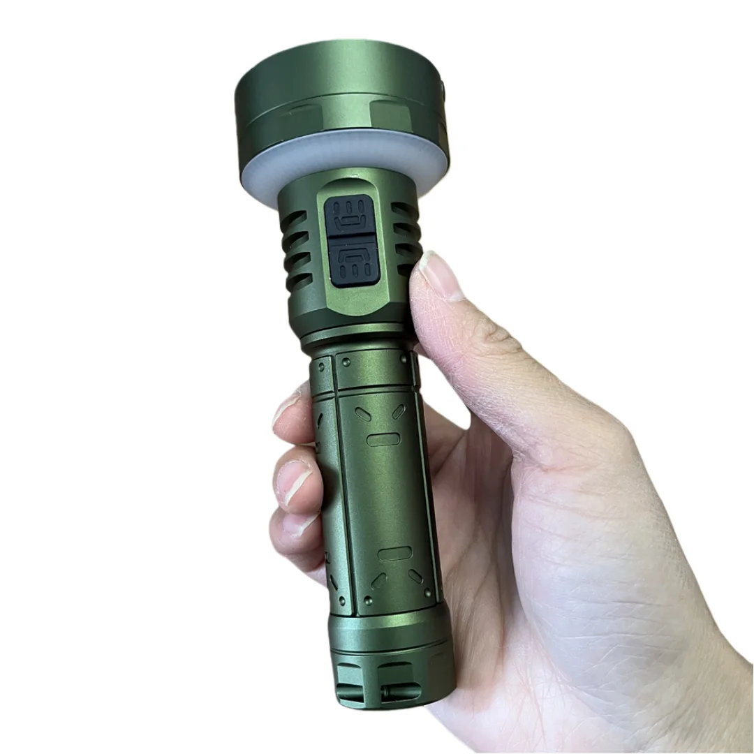 Lanterna de Camping AF3 com Carga e Descarga, Spotlight, Lanterna de Alumínio com Tripé