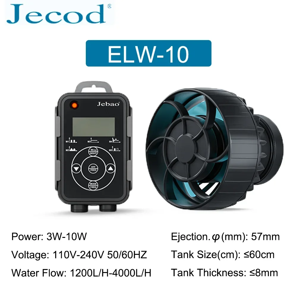 Imagem -06 - Jebao-fish Tank Wave Pump Elw Aquarium Water Filter Operação Ultra Silenciosa Suporte sem Fio Wifi Novo 2023