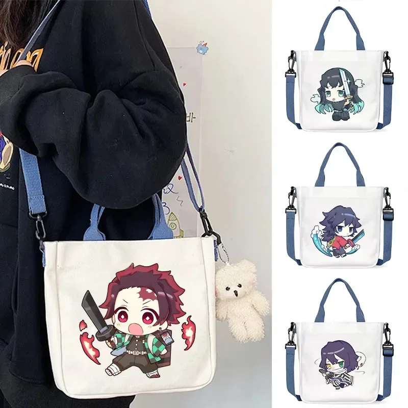 

Cartoon Style Demon Slayer Cute Women Shoulder Bag Kamado Tanjirou Kanroji Mitsuri Messenger Bag Boys Girls Anime Crossbody Bag