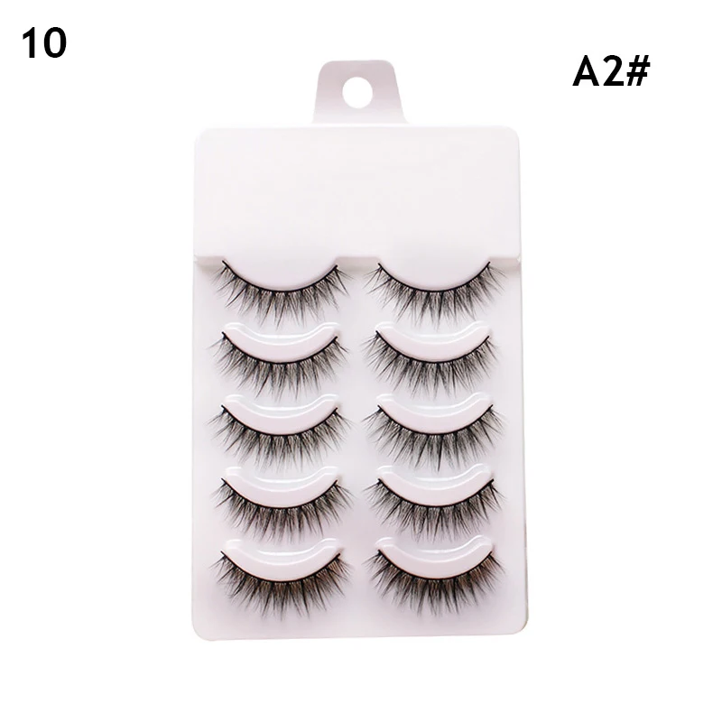 5 paia Manga Lashes 3D Natural Long Faux Mink Extension ciglia Fluffy Little Devil Cosplay ciglia finte trucco quotidiano degli occhi