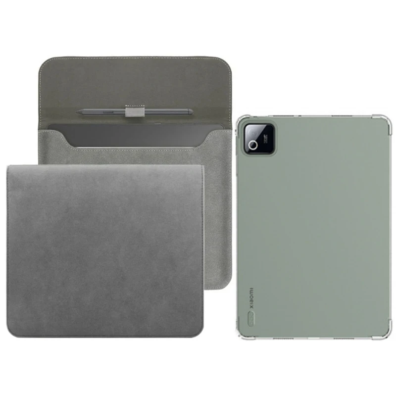 

2-в-1 для Xiaomi Pad 8/8 Pro 11,2 дюйма, прозрачный противоударный чехол из ТПУ + тонкая сумка для хранения планшета